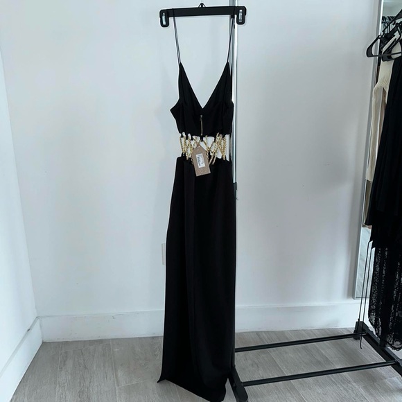 Meshki Size Medium Black Maxi Dress - Picture 7 of 8